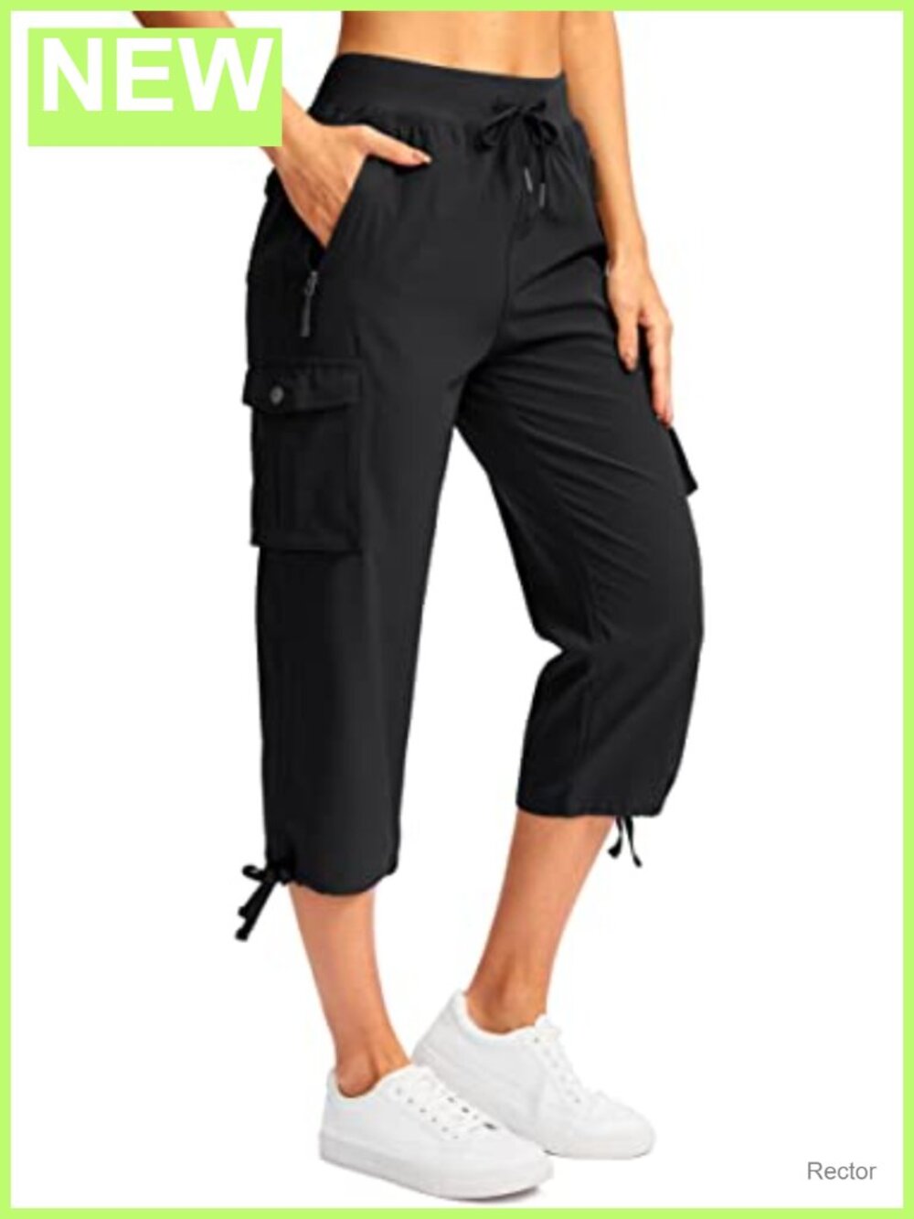 Women's Cargo Capris with 6 Pockets, Quick Dry Athletic Hiking Pants
